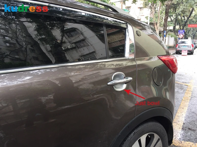 Для Kia Sportage 2011 2012 2013 ABS Хромированная дверная ручка крышка чаши протектор дверной ручки отделка автомобильные аксессуары 4 шт