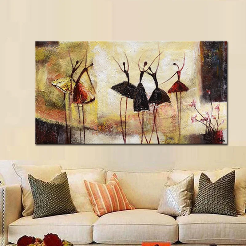 Художественная живопись балерины Ручная роспись Современная Абстрактная