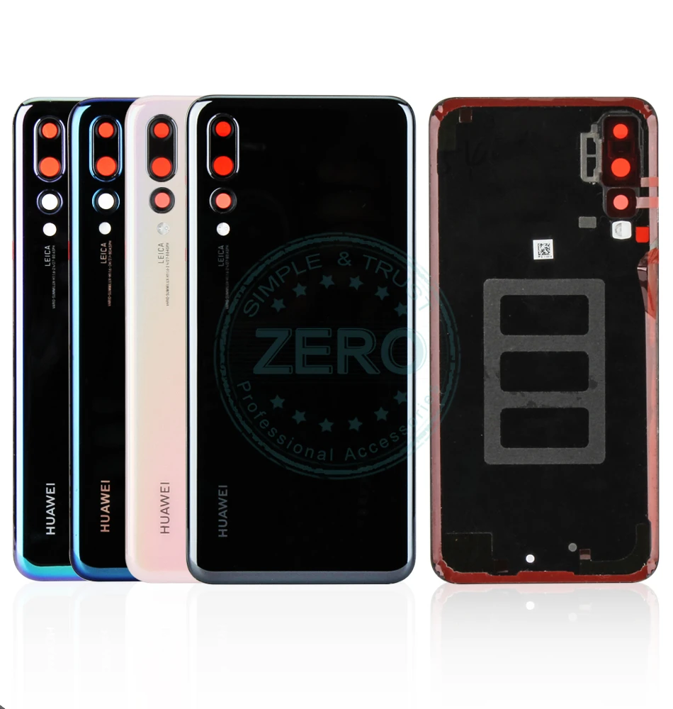 Оригинальная задняя крышка для huawei P20 Pro, корпус для huawei P20 Pro, задняя батарея, дверь, камера, стекло, запасные части
