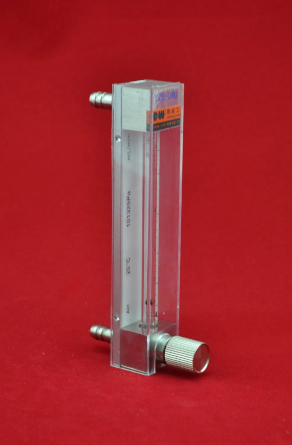 LZB -3, glass rotameter for gas/air flow meter with control 