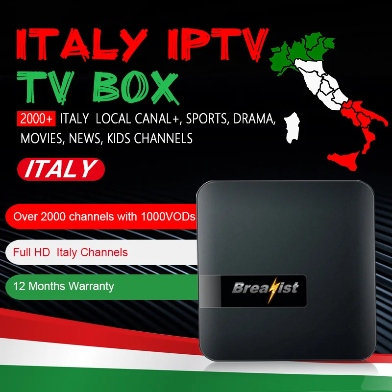 Breakist Full HD IP TV Италия Abbonamento Ip tv Italia с 400 итальянскими каналами M3U код для Smart Box
