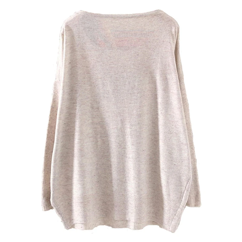 Осень-зима 2016 женский вязаный свитер с длинными рукавами &quotлетучая мышь&quot в