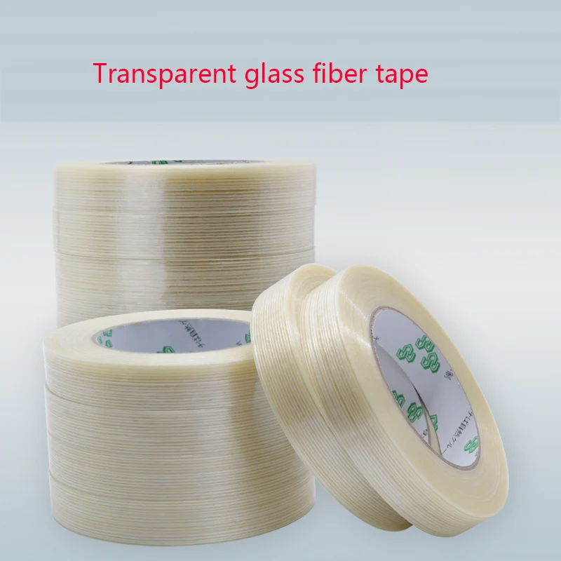 

Transparent fiberglass tape, strong stripes, seamless fiber tape, rubber, plastic, and rubber