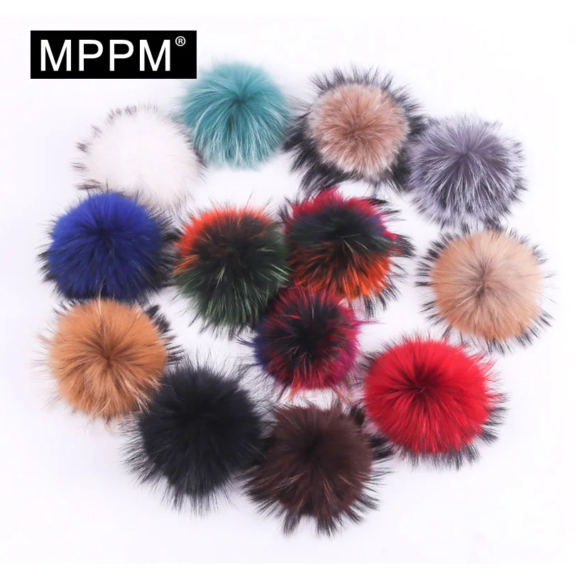 Помпоны из меха енота 19 20 см 21 22 см|raccoon fur ball|fur ball for hathat |