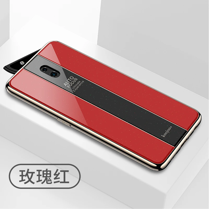 Красный Высококачественный защитный чехол для Oppo Рено чехол роскошный модный чехол КРЫШКА ДЛЯ автомобилей Рено 10x зум чехол из ТПУ+ акрил Противоударная защита корпуса для телефона, аксессуары(XS0319 - Цвет: Красный