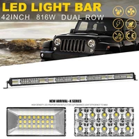 ynroad 816w 40inch dual rows led slim light bar offroad bar combo beam for truck boat hunting driving offroad light