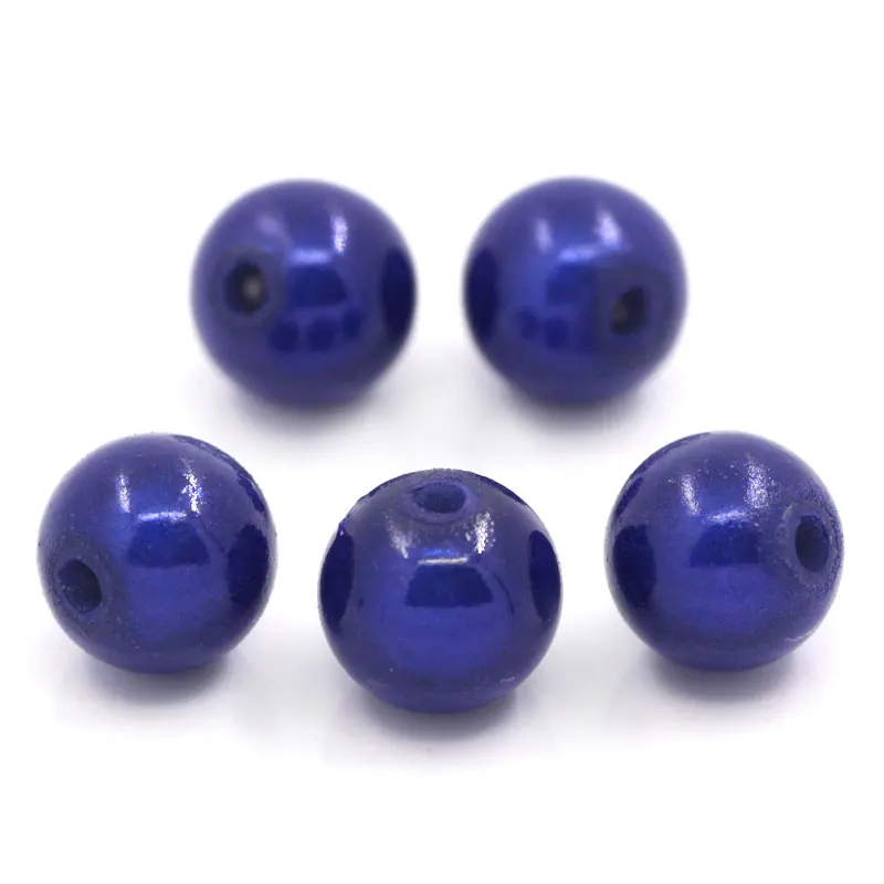 FUNIQUE 100 шт розовый/Темно Синий Цвет Акриловые Бусины круглой формы шарма бусины 8