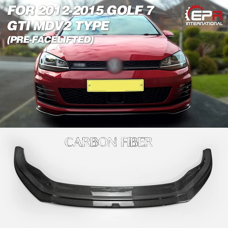 Углеродная передняя губа для VW GOLF 7(2012-2015)GTI тип A из углеродного волокна