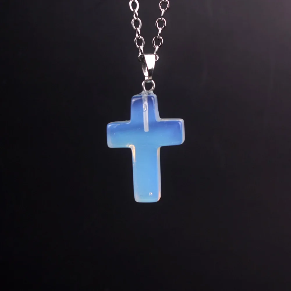 Оптовая продажа новые модные подвески-кресты из натурального камня для