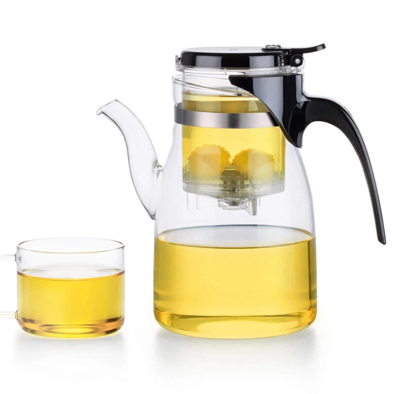Большой кувшин для воды из боросиликатного стекла с заваркой 900 мл и стеклянные