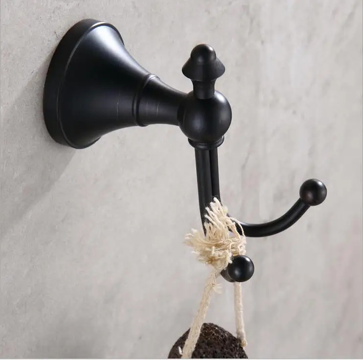 Черный бронзовый крючок для пальто полностью медный новый европейский одежды