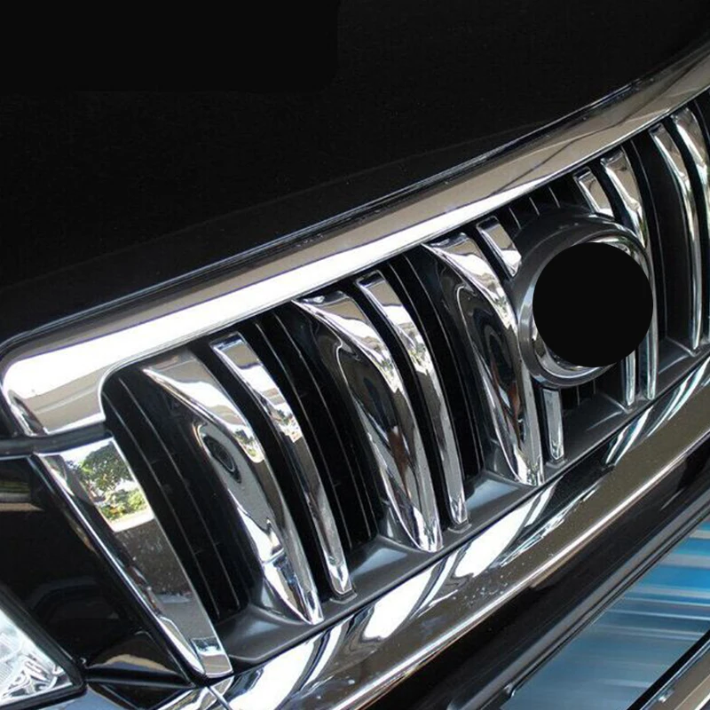 

For toyota land cruiser Prado 150 2010 2011 2012 2013 ABS Chrome grille cover decorative parts car styling Accessories 6pcs