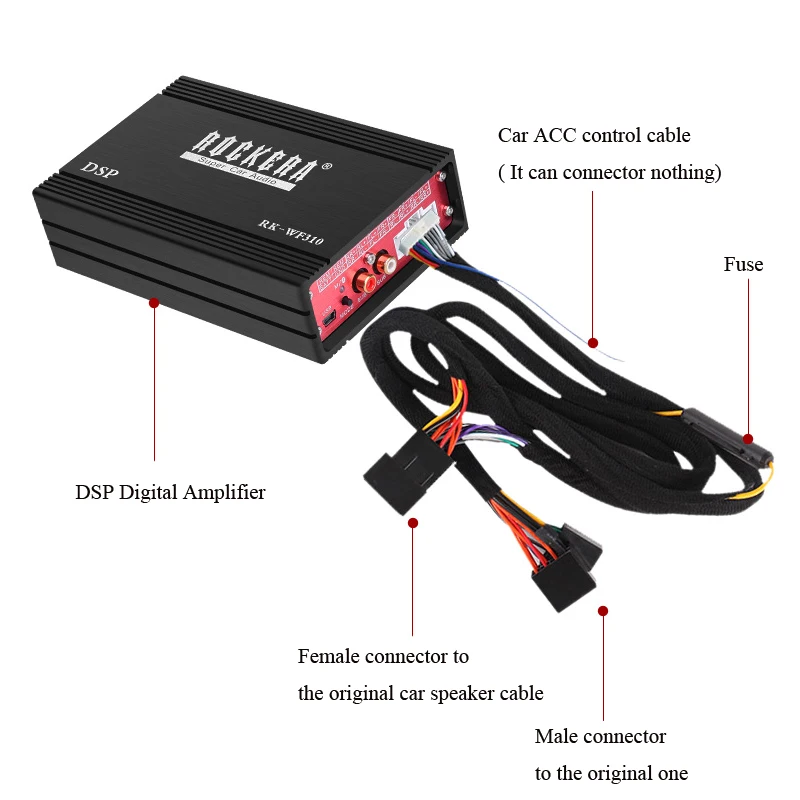 Bluetooth 4 Каналы DSP цифровой усилитель 31-сегмент эквалайзер настройки 4 Ом подходит для назначенных модель автомобиля Поддержка для всех музыкальный плеер