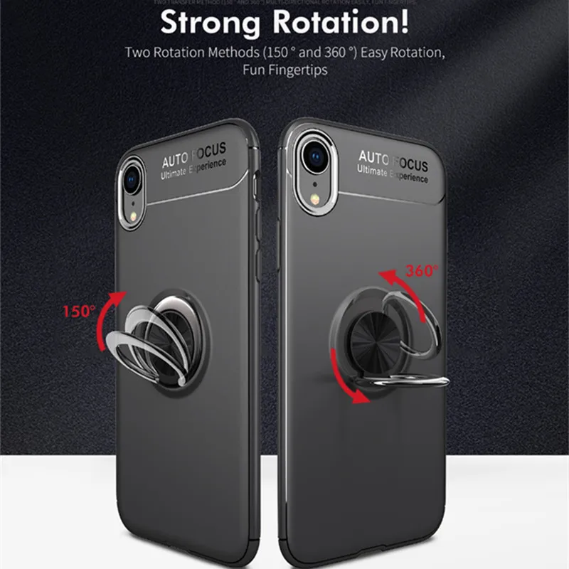 Чехол для iPhone XS MAX XR X с кольцом на палец и пряжкой задняя крышка 7 8 Plus 6 6s 5 SE
