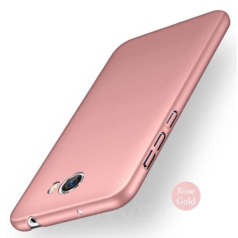 FRVSIMEM Чехол Жесткий PC для huawei Honor 5A LYO-L21 Y6 ii Compact CUN-U29 Y5 II CUN-L21 полный корпус Тонкий чехол PC Матовые чехлы - Цвет: RoseGold