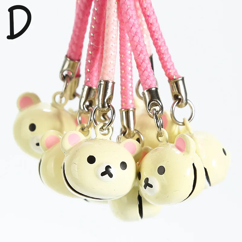 Оптовая продажа 100 шт kawaii mini rilakkuma bell Шарм телефон подвеска аксессуары гаджет