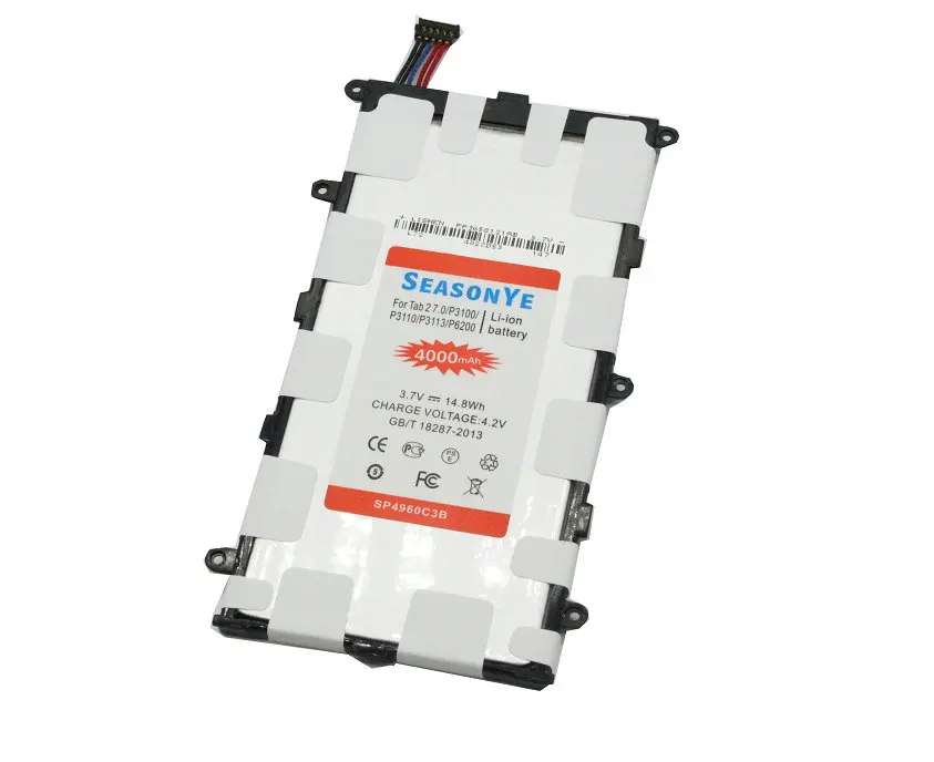 Seasonye 1x4000 мАч/14.8Wh SP4960C3B Замена Батарея для samsung Galaxy Tab Tablet 2 7,0 P6200 P3100 P3110 P3113 GT-P3110