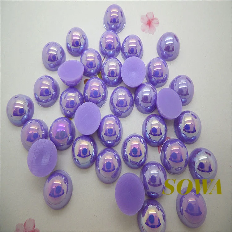 Бесплатная доставка полукруглые жемчужины 4 мм AB Color Craft ABS Resin с плоской задней