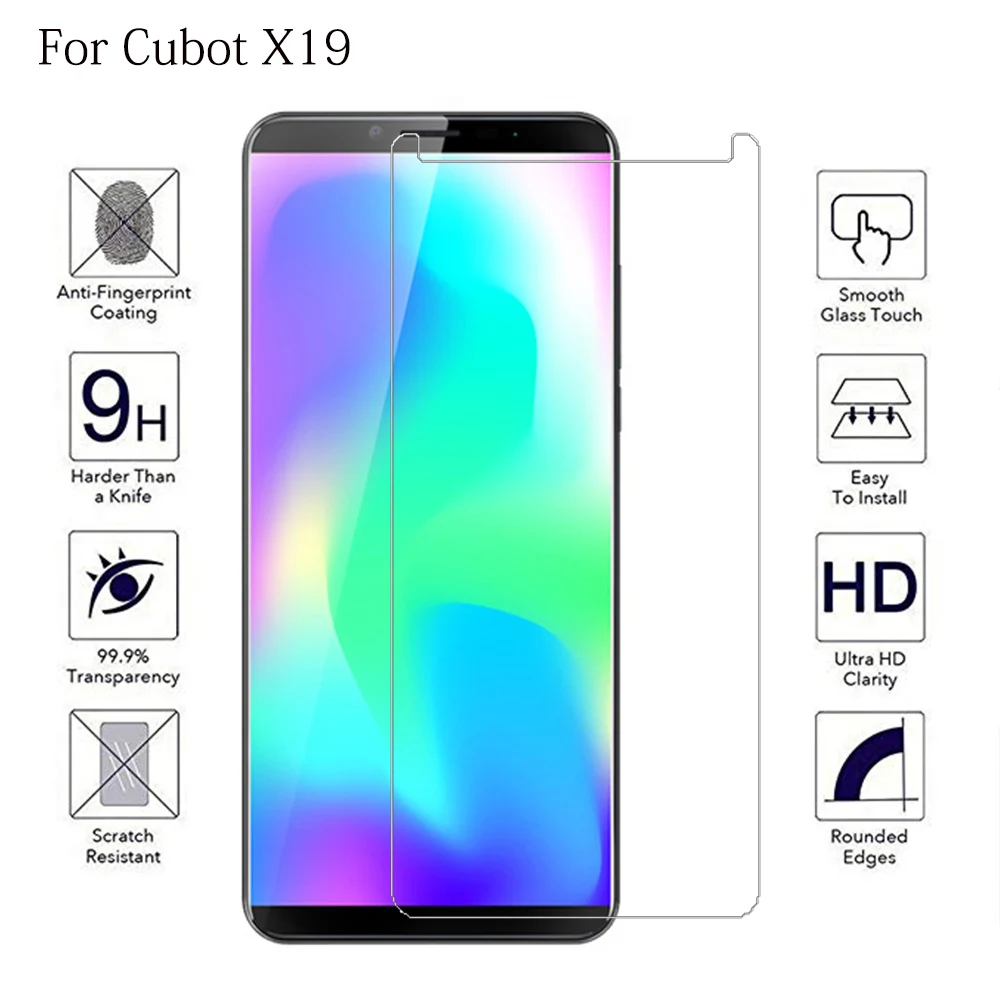 Закаленное стекло для смартфона Cubot X19 2 шт. Взрывозащищенная Защита экрана 5 93