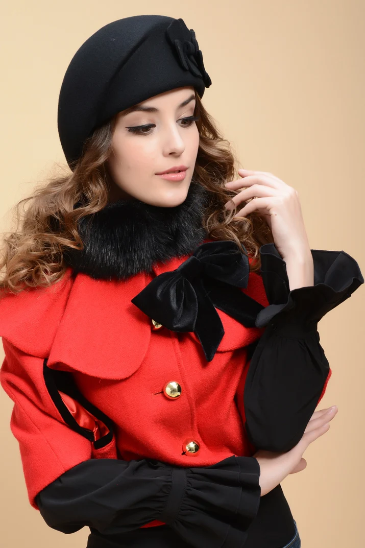 2015 бесплатная доставка прекрасный мода берет махровые цветки весной и осенью