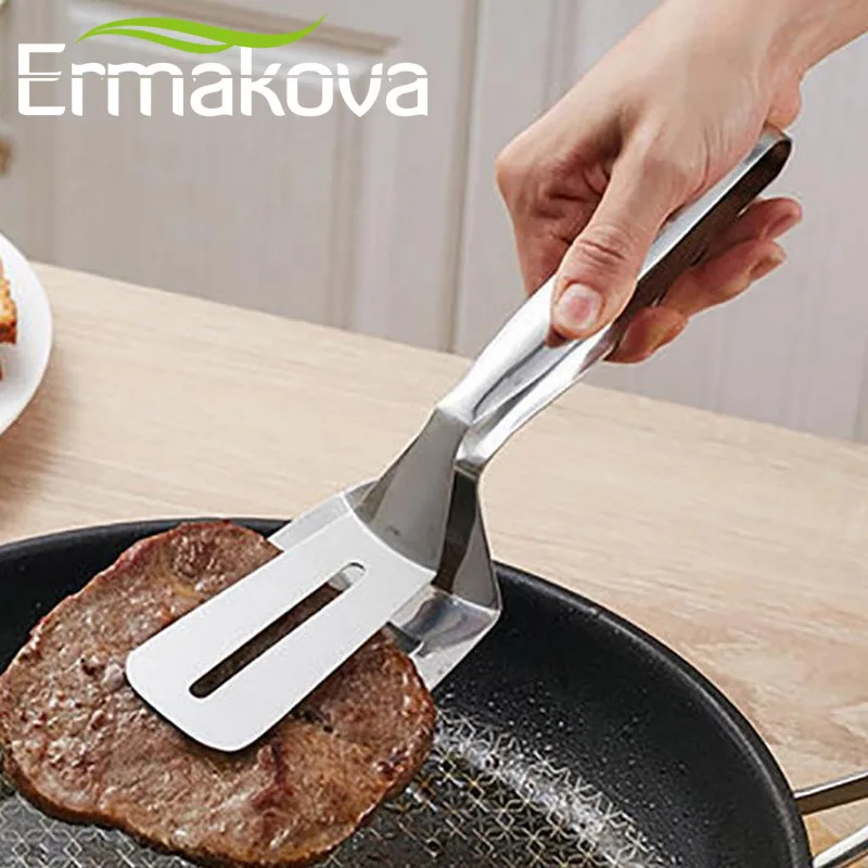 ERMAKOVA нержавеющая сталь барбекю Tong жареная лопатка для стейков жареная рыба Лопата барбекю Хлеб Зажим Кухня Хлеб Зажим для мяса