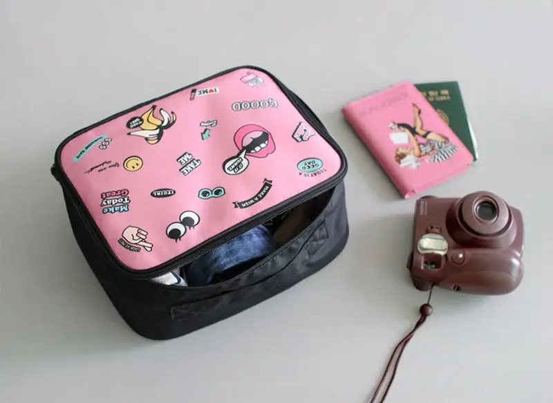 Мультяшные портативные дорожные сумки для хранения сумка интернат багажная