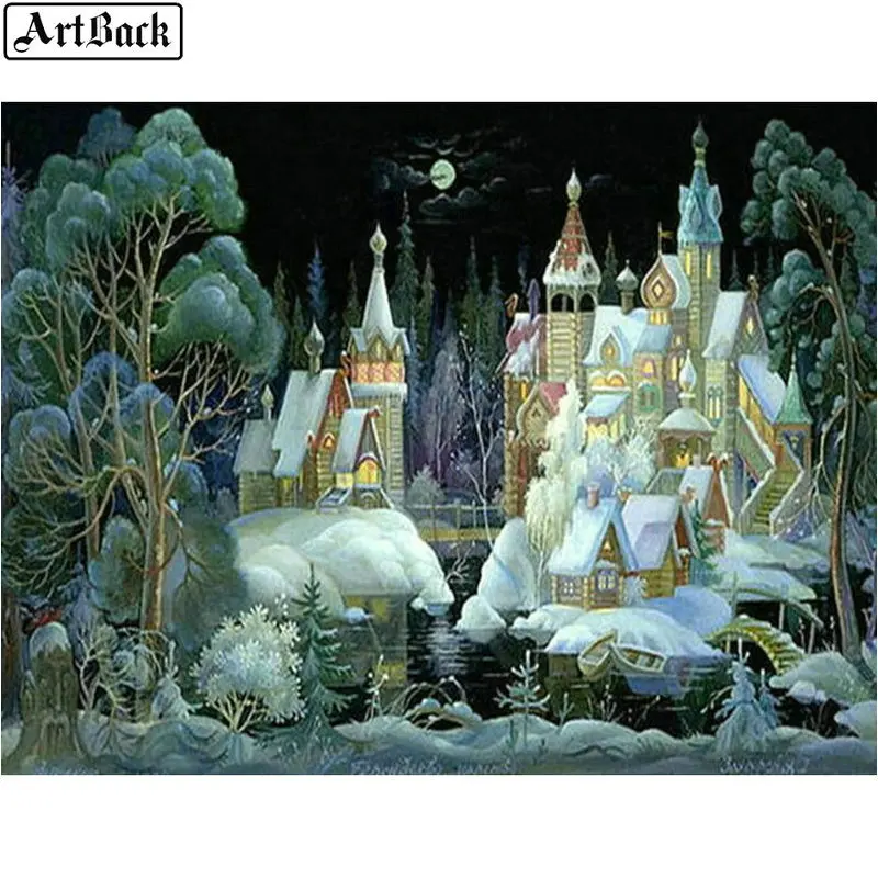 ARTBACK леопардовая женщина 5d diy алмазная живопись животное большой кот полный