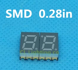 SMD цифровая трубка 0 28 дюймов 2 бит smd Красный 7-сегментный светодиодный дисплей