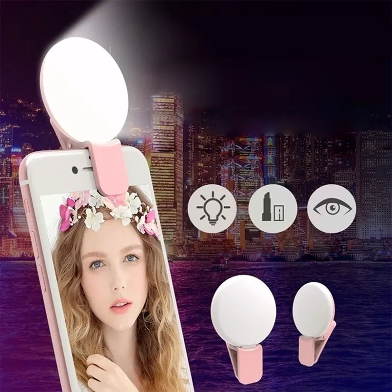 ZINUO селфи кольцо свет портативный Clip-on Selfie вспышка светодиодный телефон свет для iPhone Xiaomi IPad samsung Galaxy смартфон