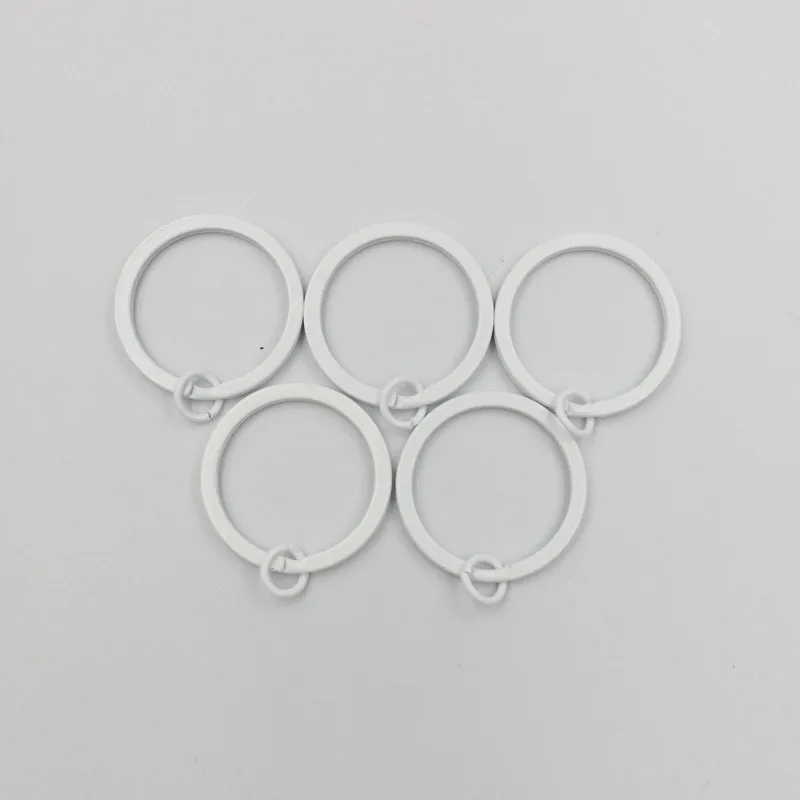 White 20 шт./лот, красочное кольцо для ключей, соединительный брелок для ключей DIY, аксессуары для ключей - Цвет: White