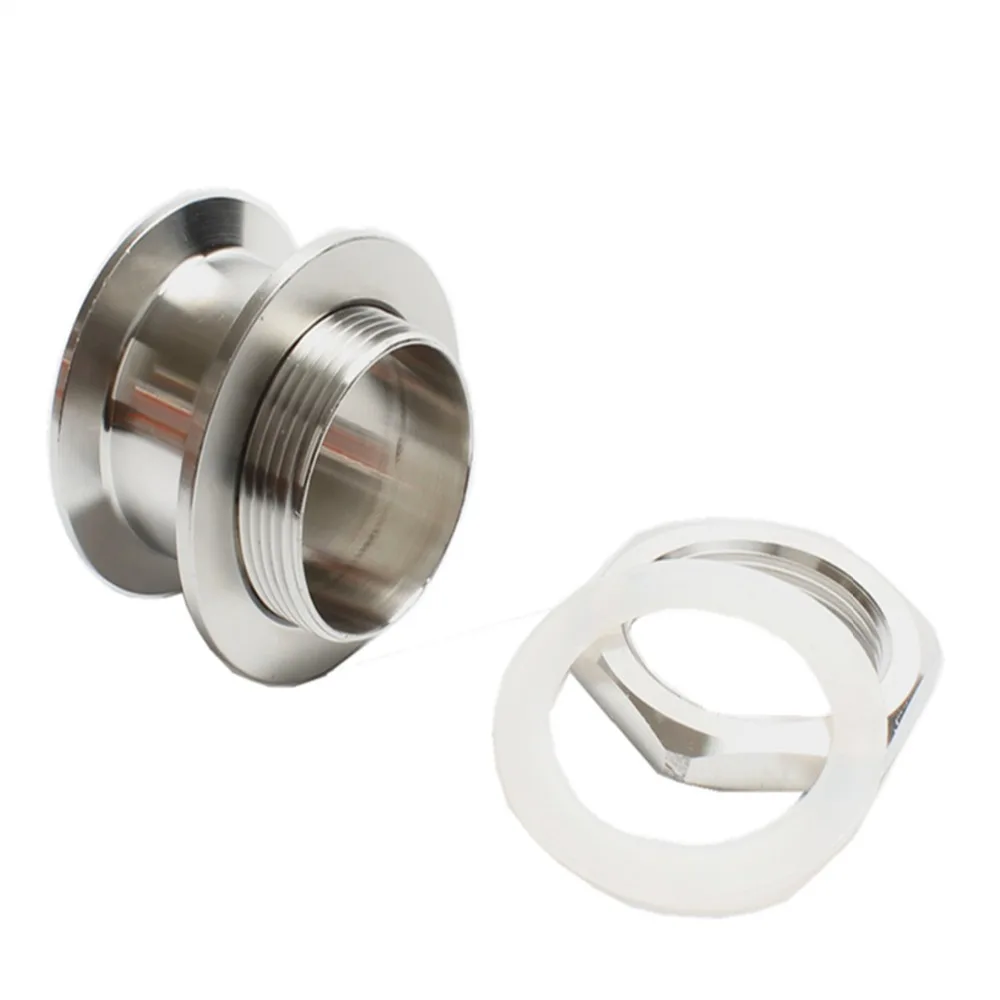 

Adapter external thread DN32 (1 1/4") 41mm x tri-clamp 1.5" OD50.5 with silicone gasket . Stainless steel SS304. Length 50mm