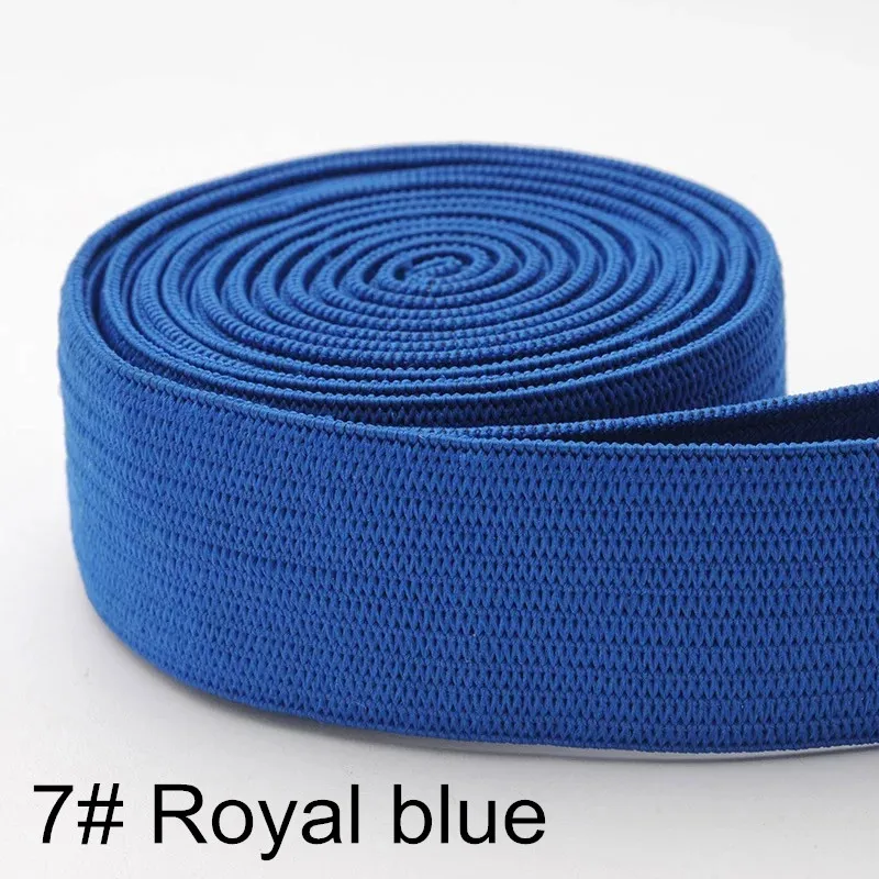 C7 Royal blue 1 рулон цветных резинок 20 мм 50 м плоская прошитая резинка для нижнего белья трусы Бюстгальтер резиновая одежда декоративный мягкий пояс - Цвет: C7 Royal blue
