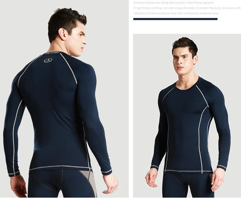 Лидер продаж! Йога рубашки на осень-зиму Мужская спортивная одежда открытый Бег