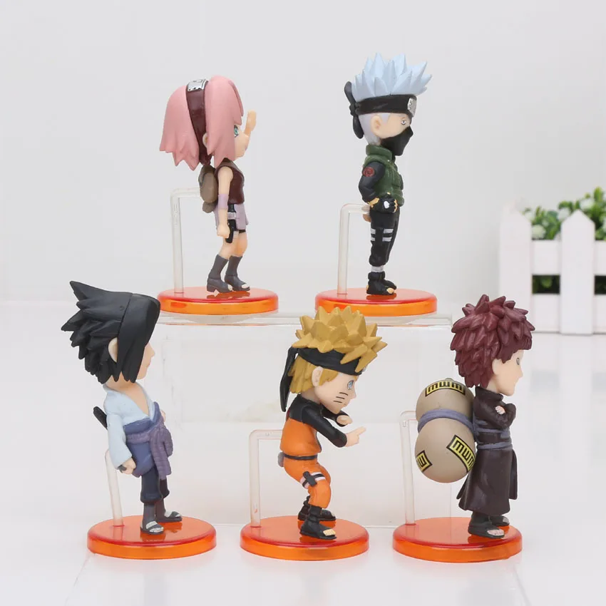 5 шт./компл. Naruto шиппууден Наруто Sasuke Sakura Kakashi Gaara ПВХ Фигурки коллекционные модели