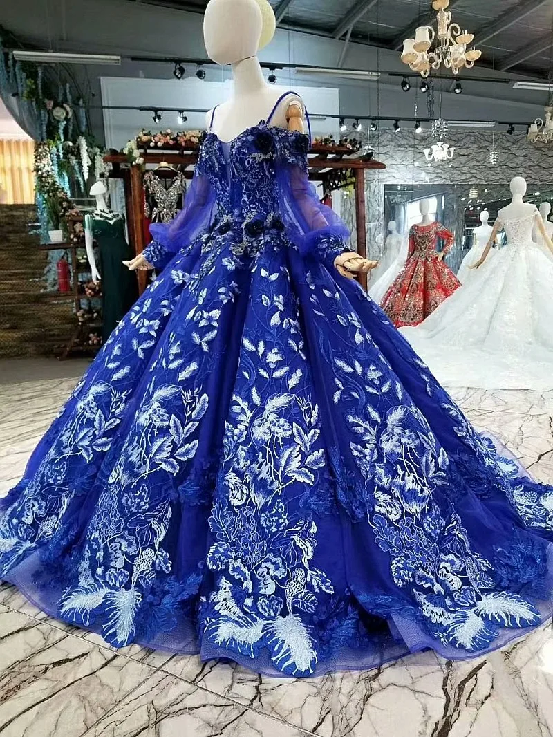 Темно Синие Свадебные платья с длинными рукавами 2018 модные новые сексуальные