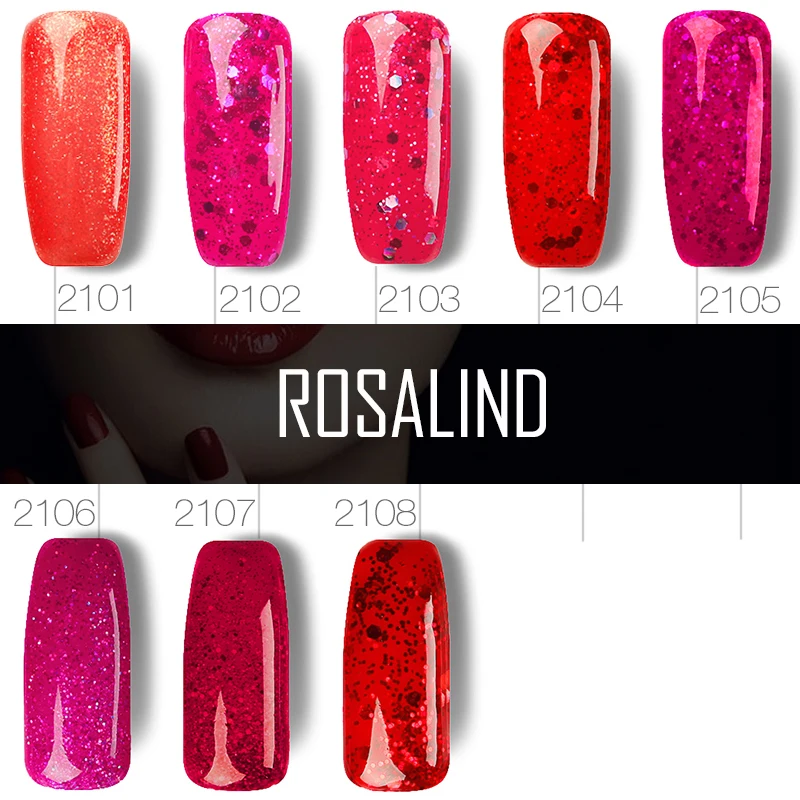 ROSALIND желтый бриллиант Цвет гель для ногтей с блестками лак УФ Led удаляющийся
