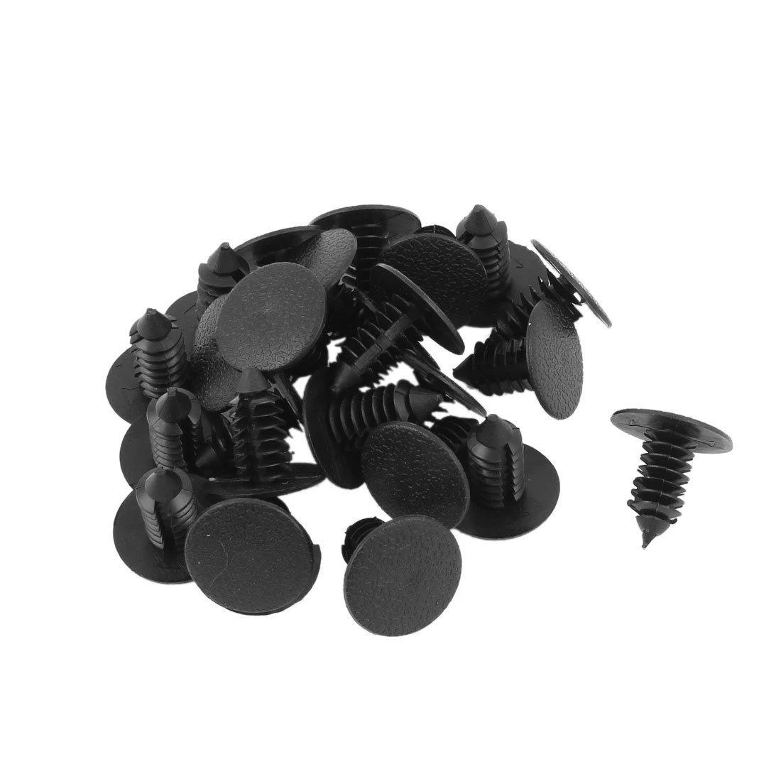 

AUTO 24 Pcs Black Plastic Rivets Fender Bumper Push Clips for 9mm Hole Dia