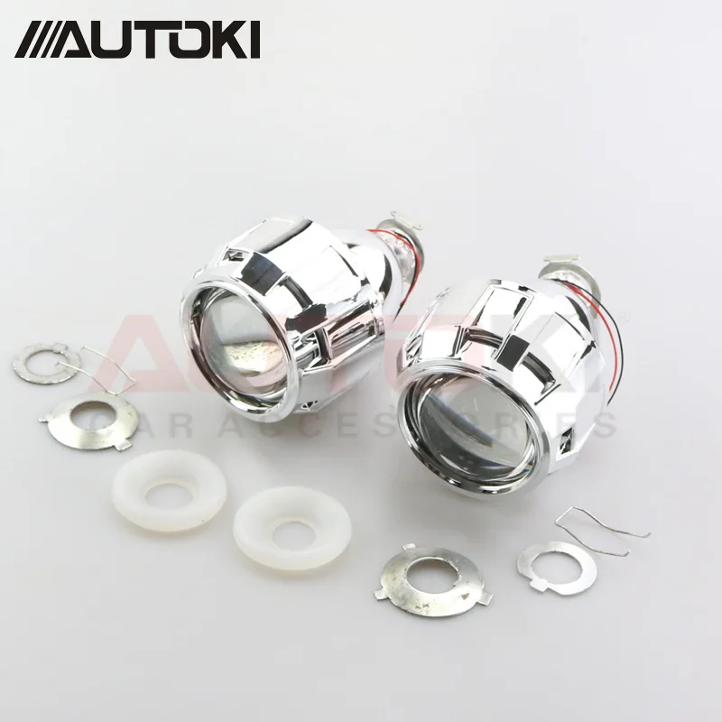 Автомобильный Стайлинг металлический 2 5 дюймов Bi xenon HID объектив проектора + DIY