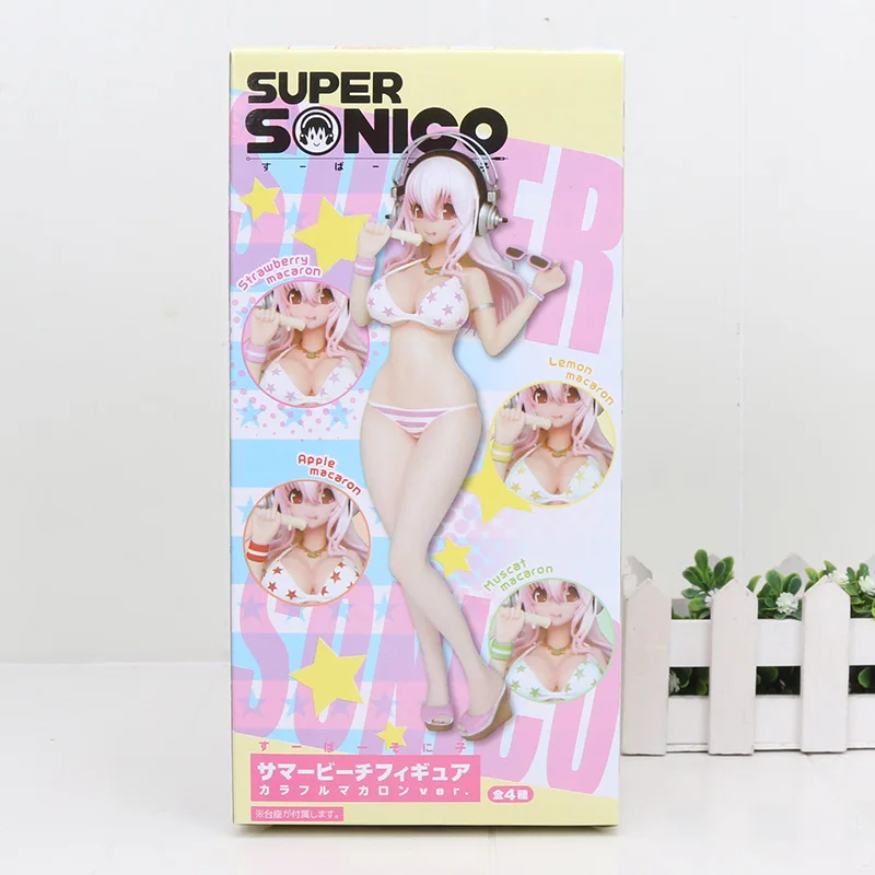 6879 box Аниме supersonico фигурка школьная форма для девочек супер купальный костюм Sonico бикини Горячая Коллекционная модель игрушки куклы - Цвет: 6879 box