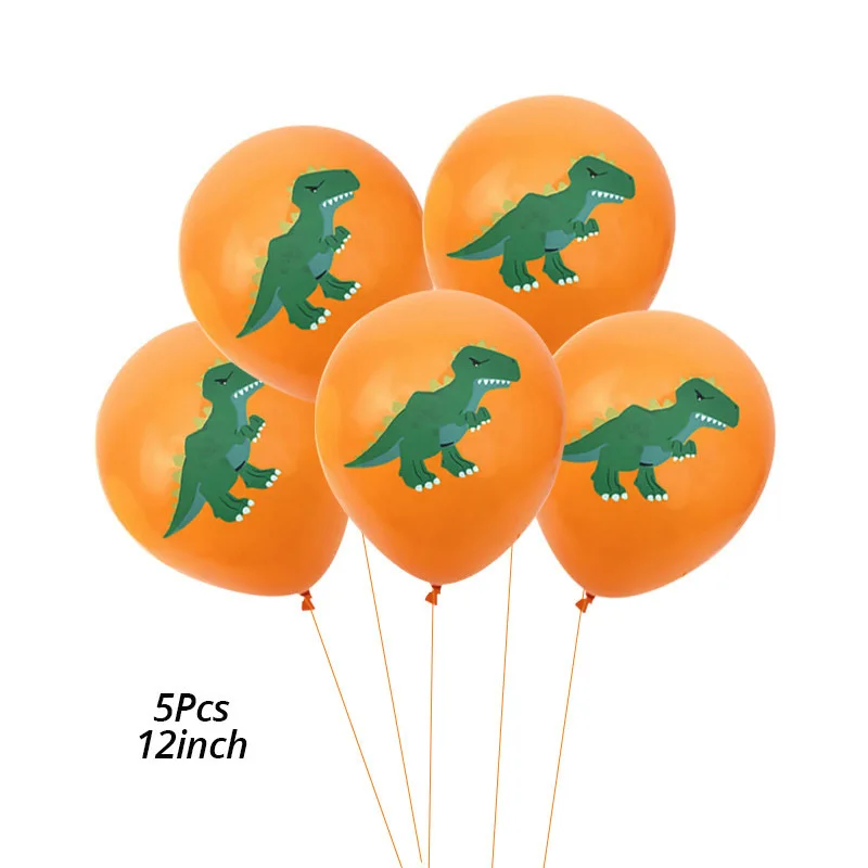 5pcs Latex Balloon Вечерние динозавр вечерние одноразовые наборы посуды тематические элементы джунгли чашки/тарелки дети день рождения для украшения детского душа - Цвет: 5pcs Latex Balloon