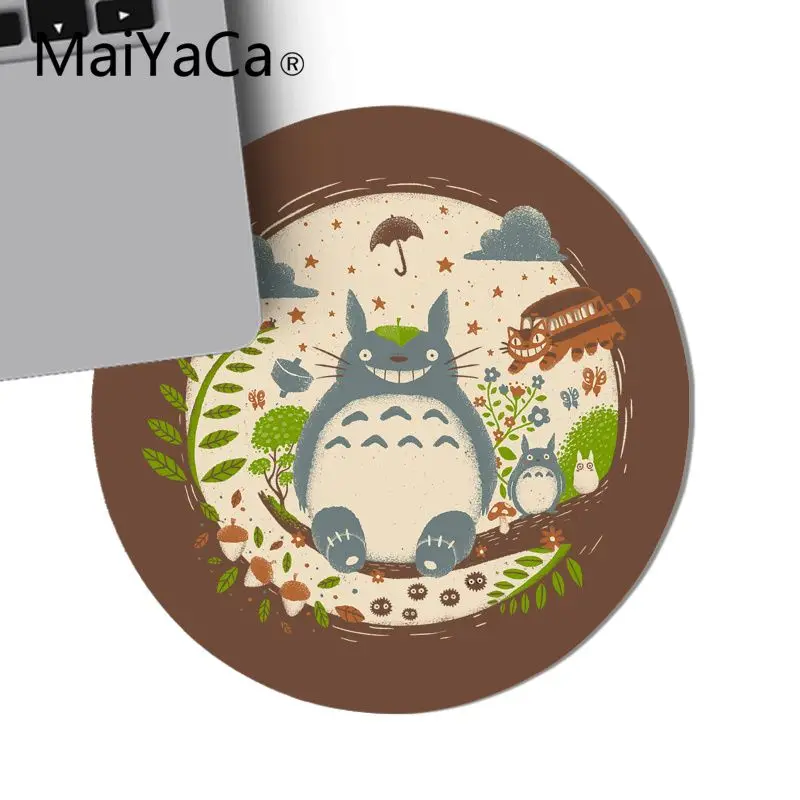 22x22cm MaiYaCa дизайн МИЛЫЙ Тоторо уникальный настольный коврик игровой коврик для мыши Аниме резиновый ПК компьютерный игровой коврик для мыши как рождественский подарок - Цвет: 22x22cm