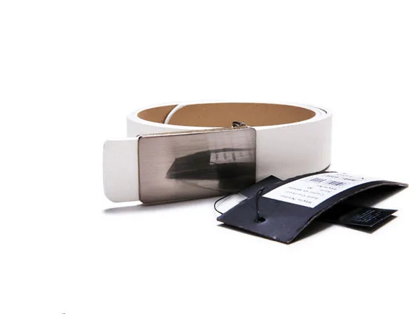 2 шт. модная мужская белая искусственная кожа гладкая пряжка для ремня пояс