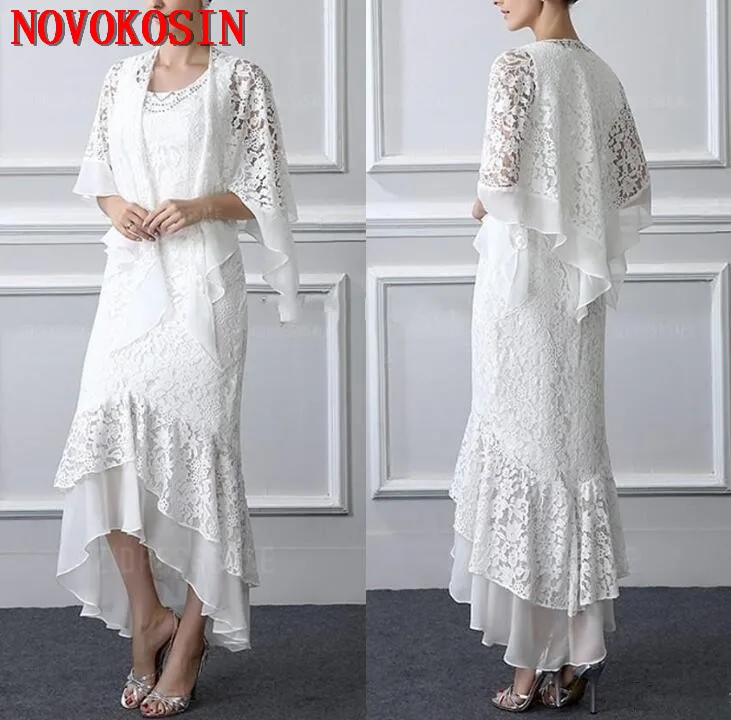 Новинка кружевные платья для матери невесты из двух предметов 2019 с жакетом