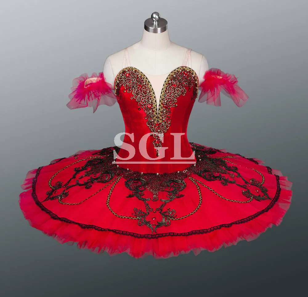 

Ballet Red Tutu Dance Stage Costumes Classical Ballet Tutu Adult Women Girls Kids Size Hard Tulle Skirts Tutu For Sale AT1145