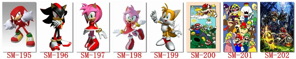 Пользовательские холст настенные фрески Соник плакат с ежом Super Smash Bros обои Sonic украшения игры Марио наклейки#0486