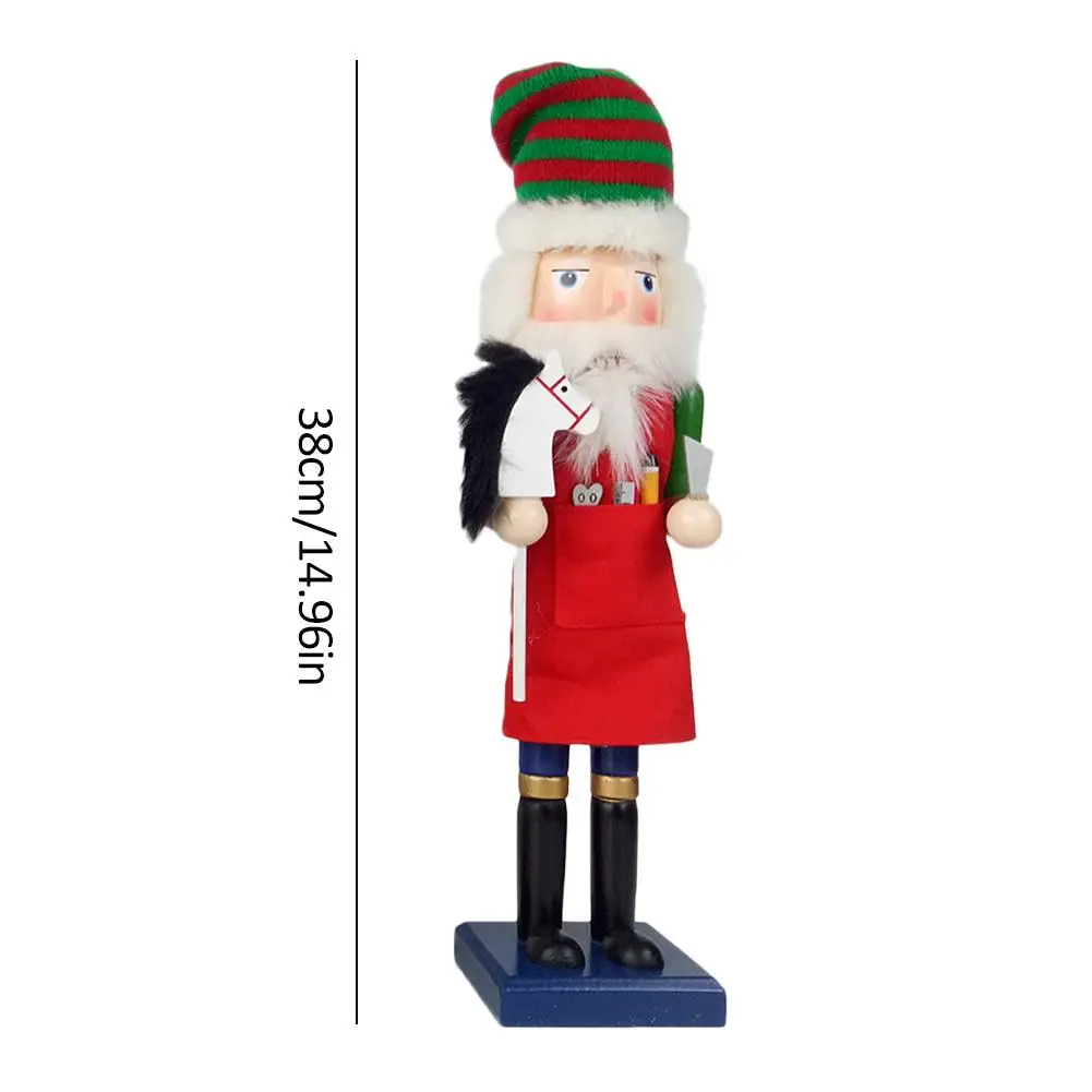 

38cm Nutcracker Puppet Set Classic Hand Painting Christmas Ornaments Home Office Mall Window Decor Christmas Gift Kids Toy
