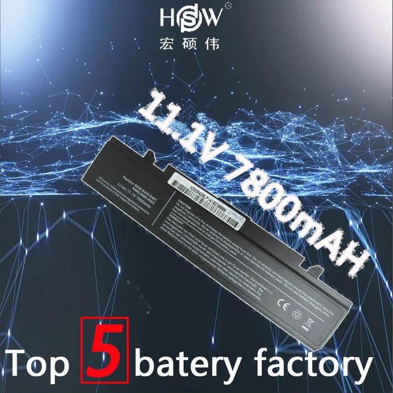HSW 7800mah Аккумулятор для ноутбука Samsung 355V5X AA PB9NC6B R580 R522 PB9NC6W PB9NS6B Q320 R428 NP355V4C bateria|laptop