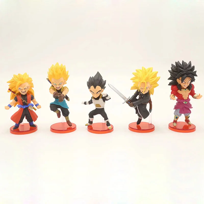5 шт./компл. Dragon Ball Z Super Saiyan Son Goku Vegeta Torankusu WCF 53 поколения ПВХ фигурка Коллекционная