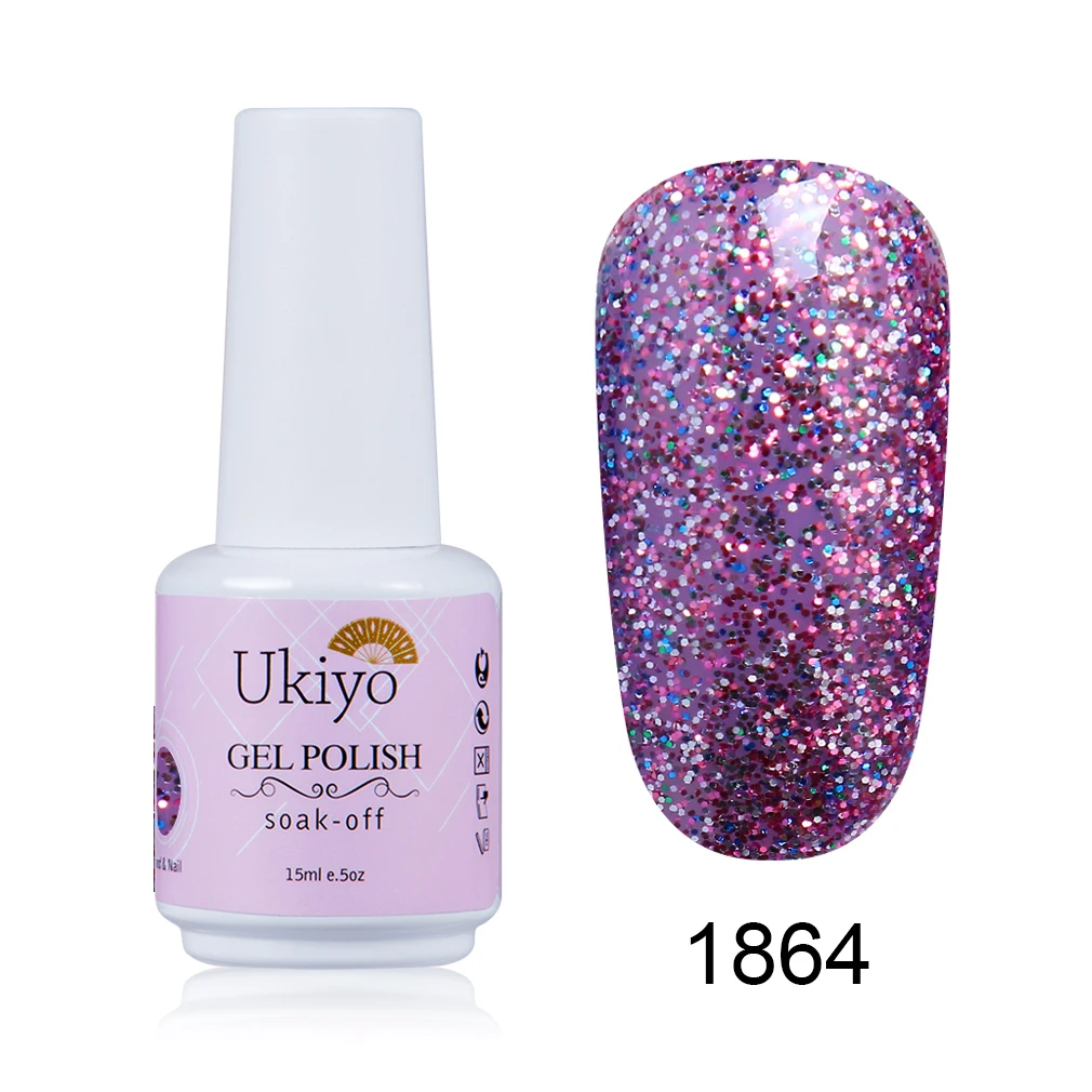 Ukiyo 15 мл гель лак Vernis полуперманентный УФ-гель для ногтей эмаль гель для ногтей геллак замачиваемый блеск лак для ногтей - Цвет: 1864