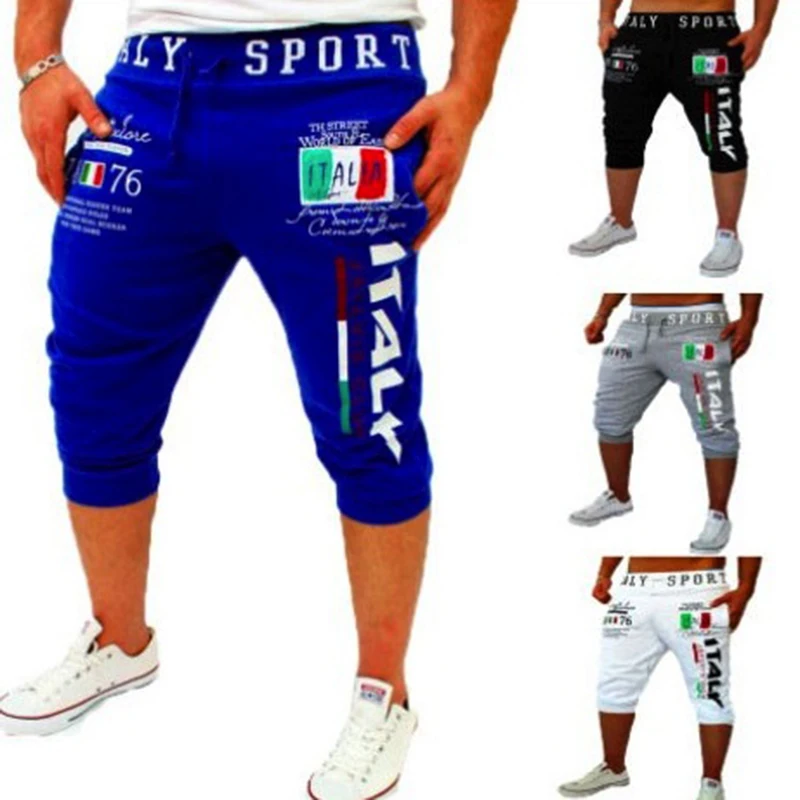 Men's Casual Leisure shorts Digital Letter print joggeres harem men's fashion masculina de marca hombre bermuda Shorts | Мужская